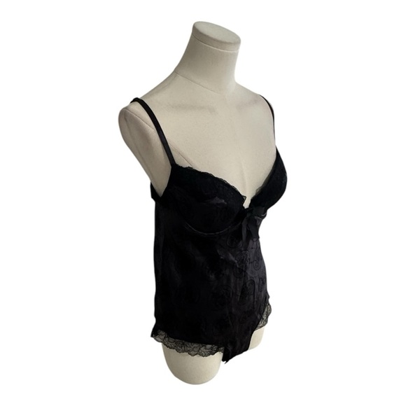 VS VERY SEXY Black Lace Bodysuit 100% Silk Lace 34C Lingerie Victoria’ Secret S - Picture 7 of 9